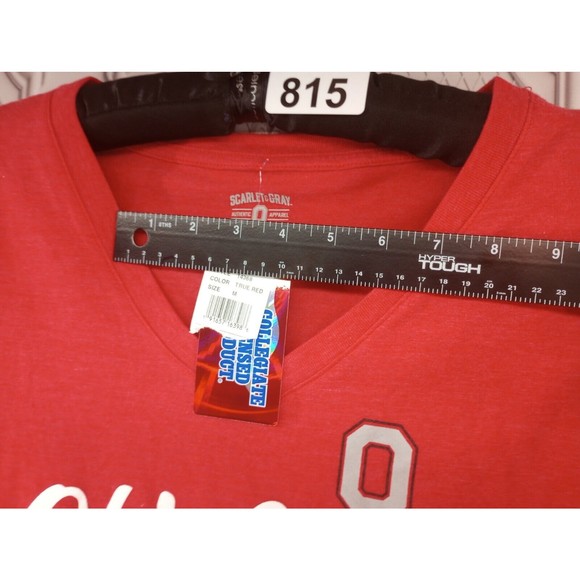 NWT Ohio State Women's Size Medium V-Neck Tee Red Collegiate Licensed Product - Picture 11 of 16